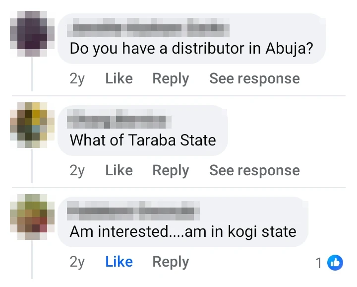 Real comments from Abuja, Taraba and Kogi asking where to get Lead Tombrown